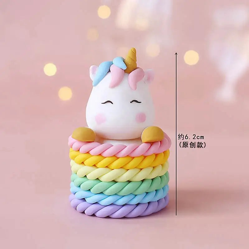 Rainbow Unicorn Cake Decoration Birthday Unicorn Gifts for Children and Kids