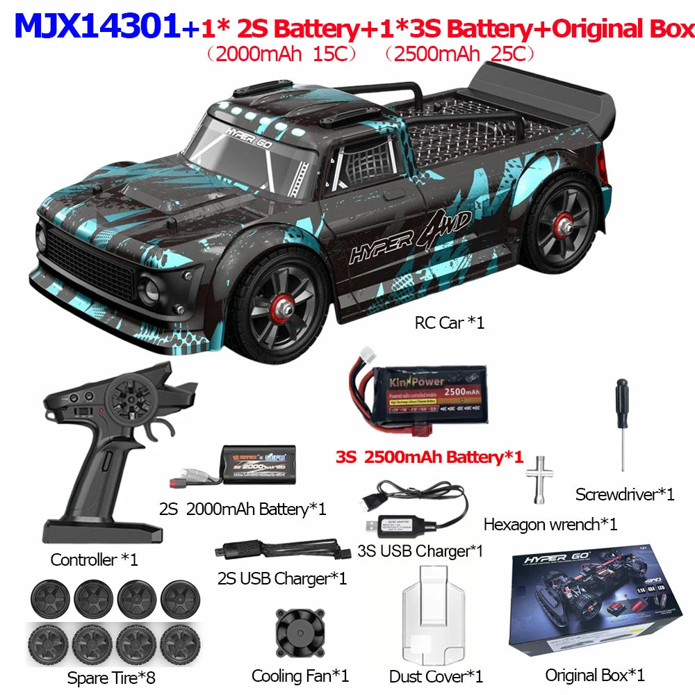 HYPER GO RC MJX 14304 14303 14302 High Speed Drift Car  With Gyroscope