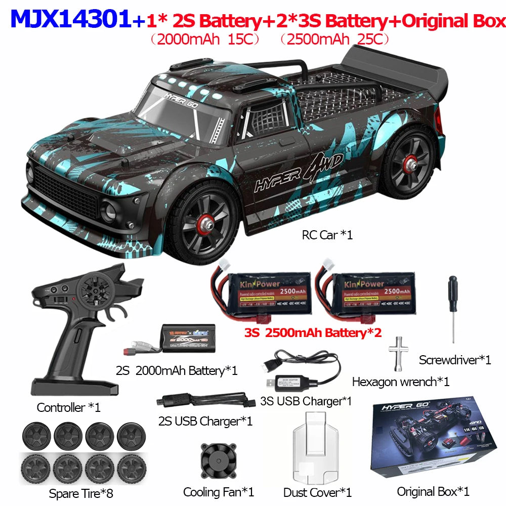 HYPER GO RC MJX 14304 14303 14302 High Speed Drift Car  With Gyroscope