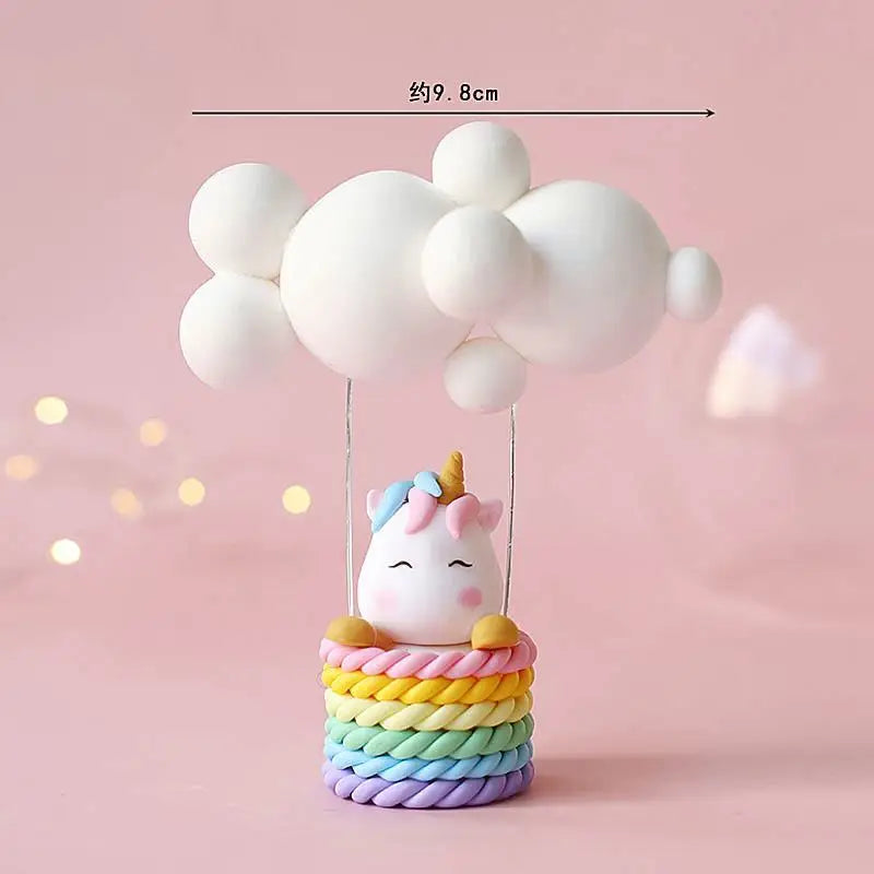 Rainbow Unicorn Cake Decoration Birthday Unicorn Gifts for Children and Kids