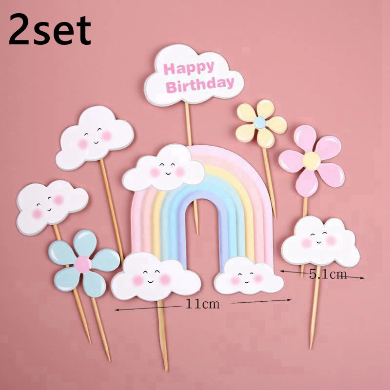 Rainbow Unicorn Cake Decoration Birthday Unicorn Gifts for Children and Kids