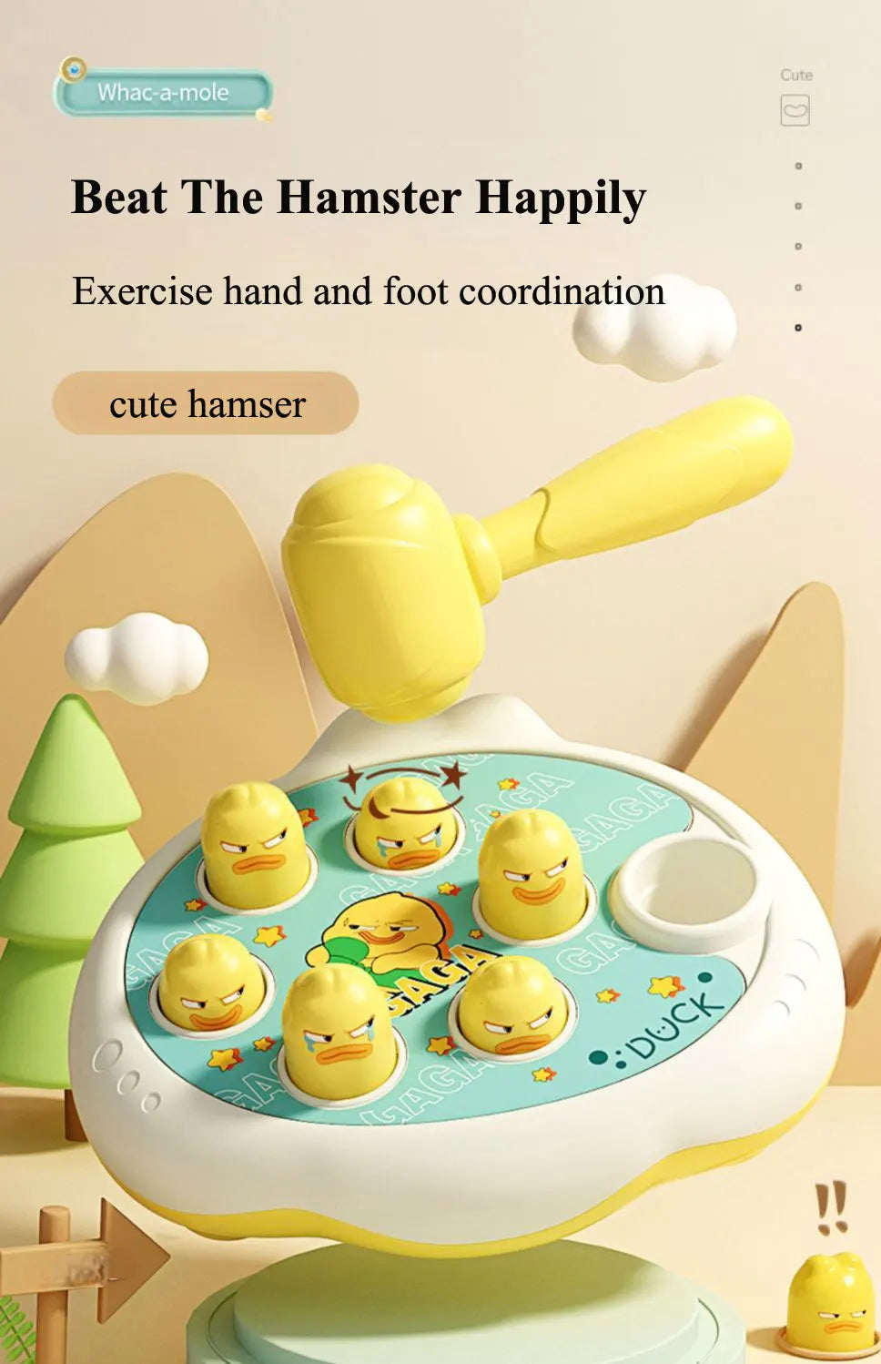 Duck/Frog/Pig Baby Toy Montessori Game Educational Gift